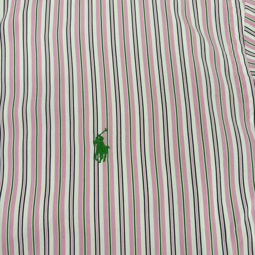 Polo Ralph Lauren POLO Stanton Classic Fit Pink Stripe Button Down Shirt Mens XL - Picture 3 of 9